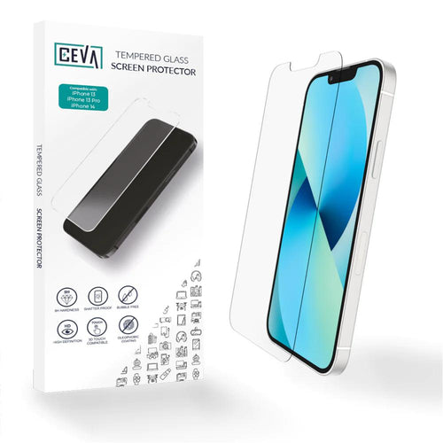 Replacement screen protector for Essential Apple iPhone 13 / iPhone 13 Pro / iPhone 14 / iPhone 16e, CEVA grade, London 
