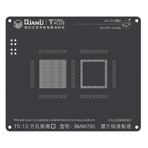 Replacement soldering tool for 3D BGA Stencil Template - A8 CPU, QianLi grade, London Repair Outlet